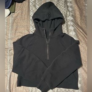 Lululemon black crop scuba hoodie